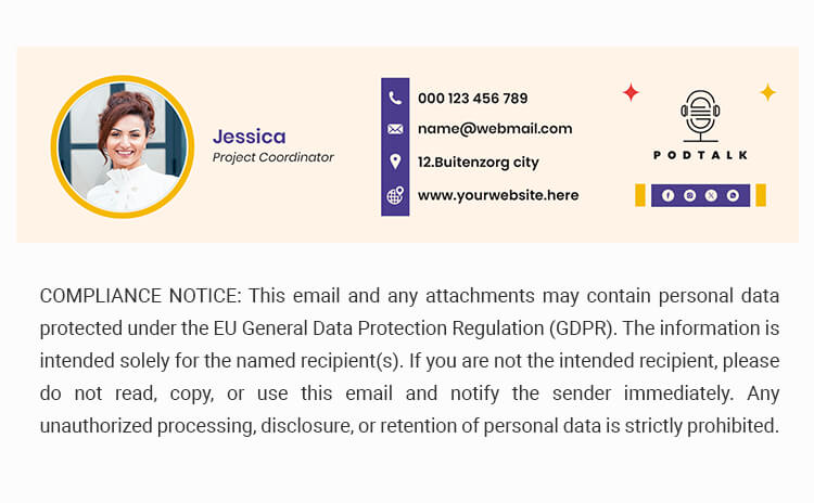 GDPR Compliant Disclaimer
