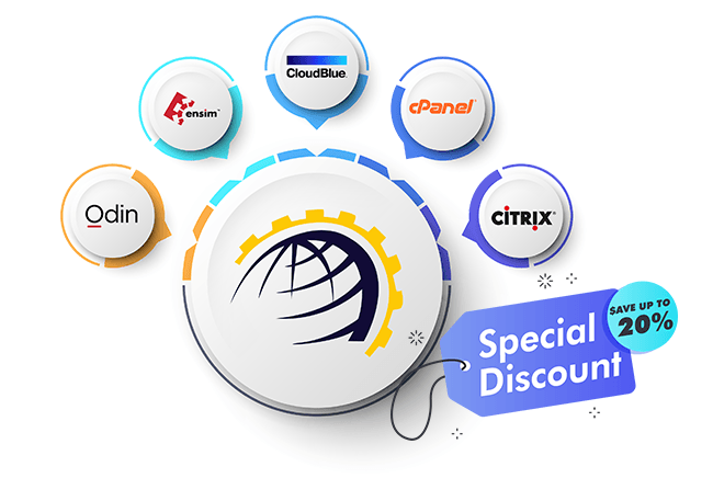 Switch to HC Discount Switch to HC Discount — Hosting Controller surrounded by Odin, Ensim, CloudBlue, cPanel, and Citrix