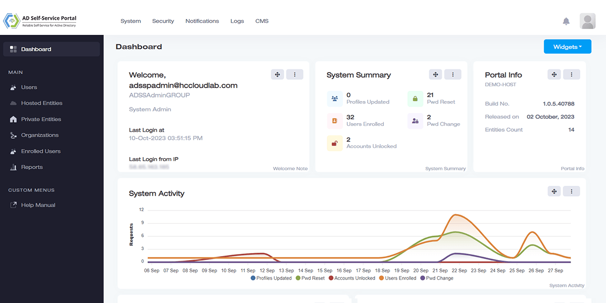 Portal Admin Dashboard