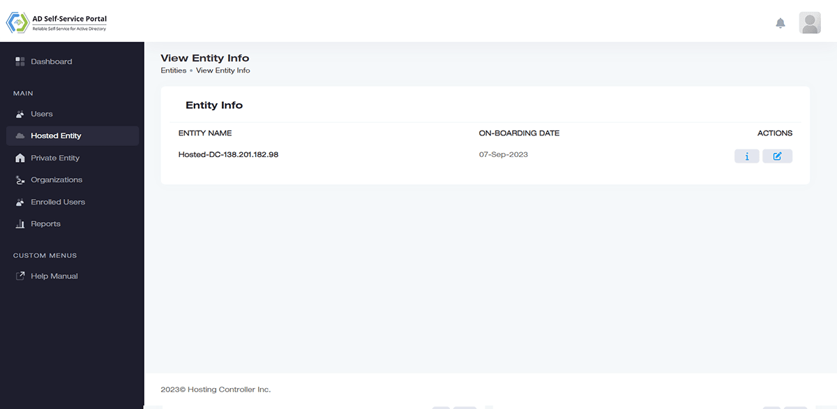 Hosted Entity