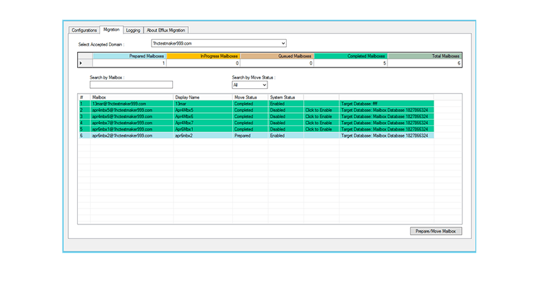 Efflux Migrator Efflux Migrator screen 2