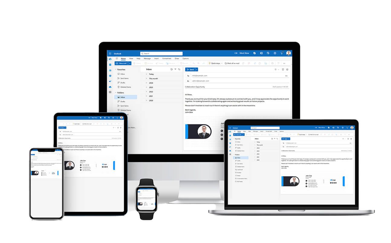 All email clients and devices supported