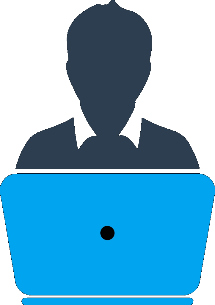 Sender at their PC