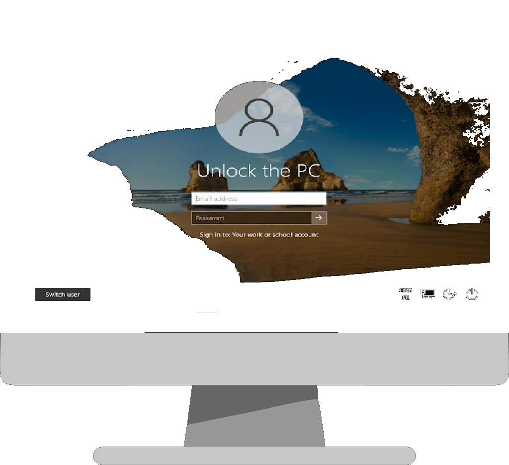 Sender logs into its PC