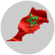 Morocco flag map 